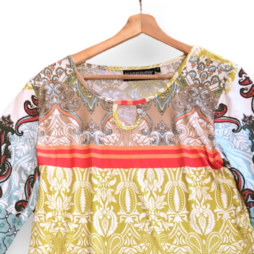 The Pyramid Collection Boho Patchwork Paisley Pri… - image 3